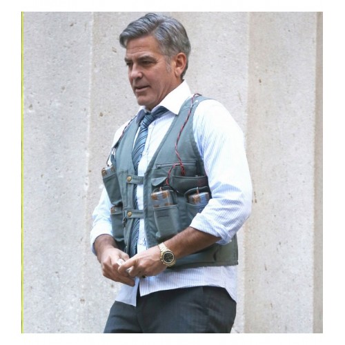George Clooney Money Monster Leather Vest
